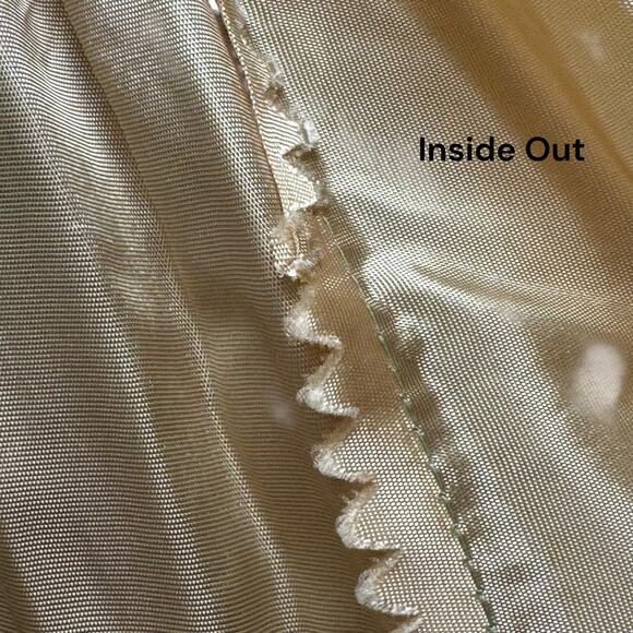 VNTG Green Cupcake Prom Dress Lace Chiffon Tiered Ruffled Strapless Gown 1950s - Picture 11 of 16